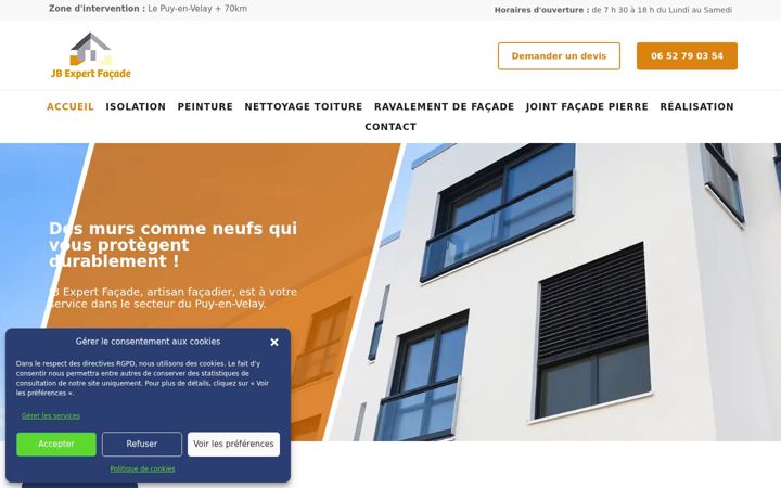 Screenshot of jbexpertfacade43.fr