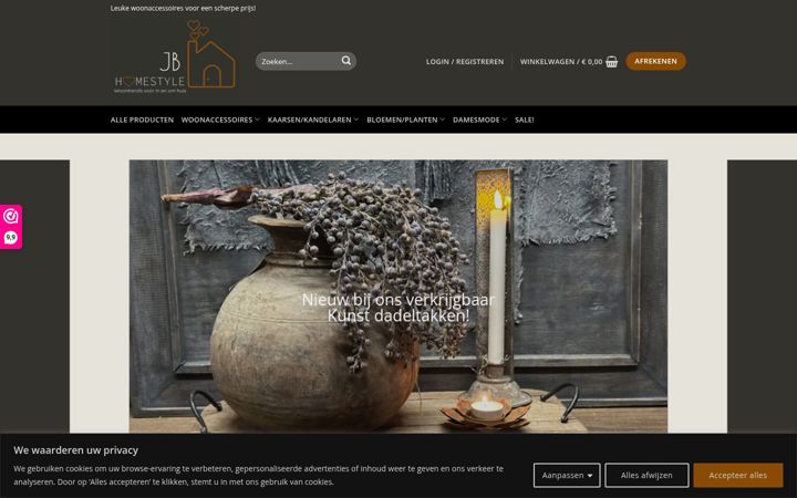 Screenshot of jbhomestyle.nl
