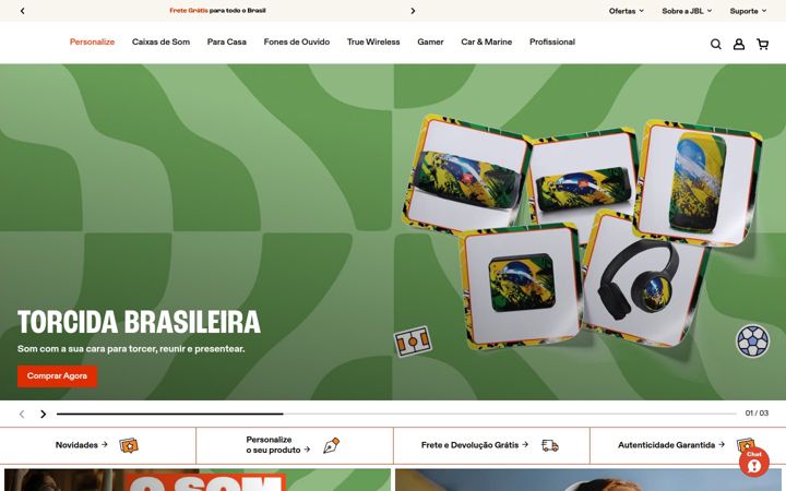 Screenshot von jbl.com.br