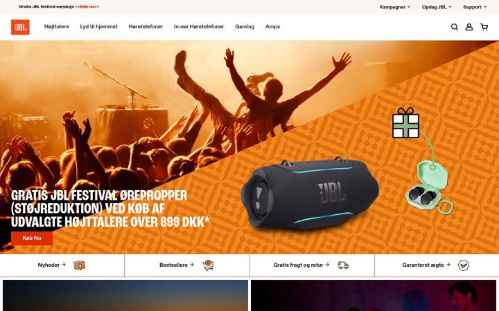 Snímek obrazovky jbl.com