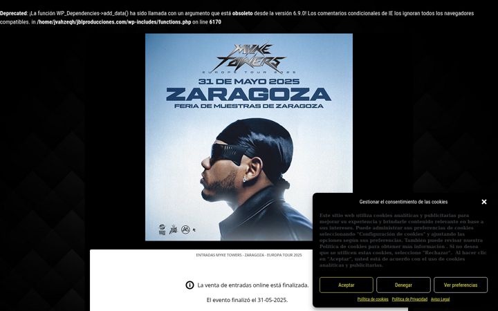 Screenshot of jblproducciones.com