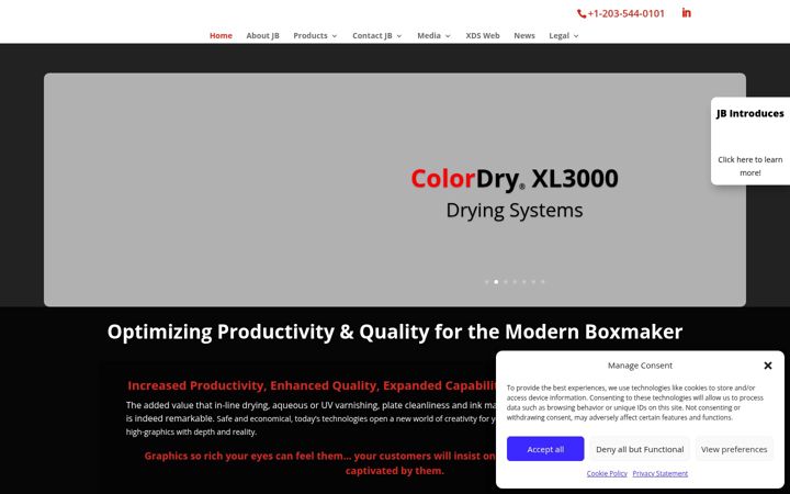 Screenshot of jbmachinery.com