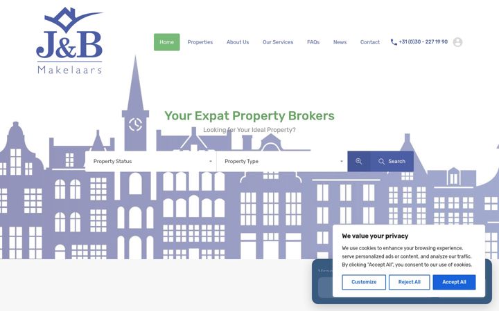 Screenshot of jbmakelaars.nl