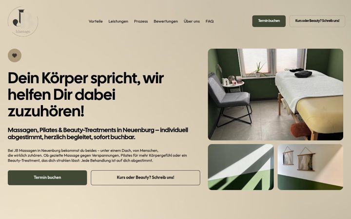 Screenshot of jbmassagen.de