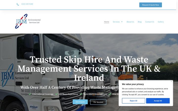 Screenshot of jbmenvironmentalservices.com