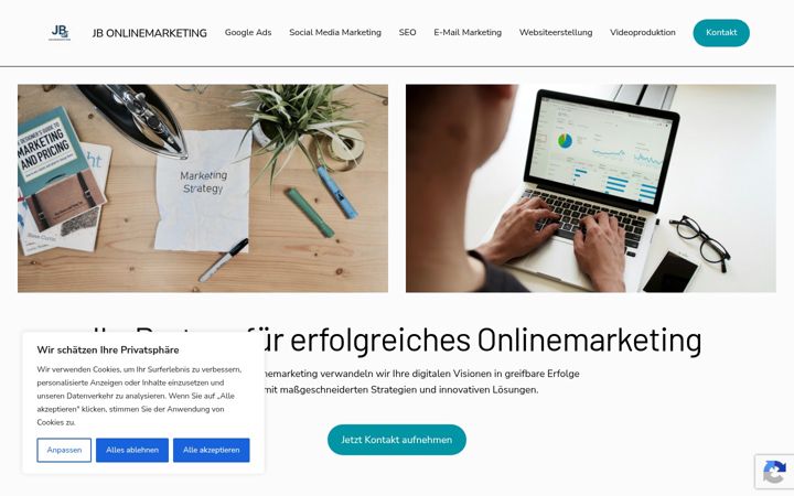 Screenshot of jbonlinemarketing.de
