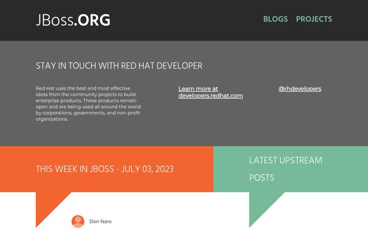 Screenshot of jboss.org