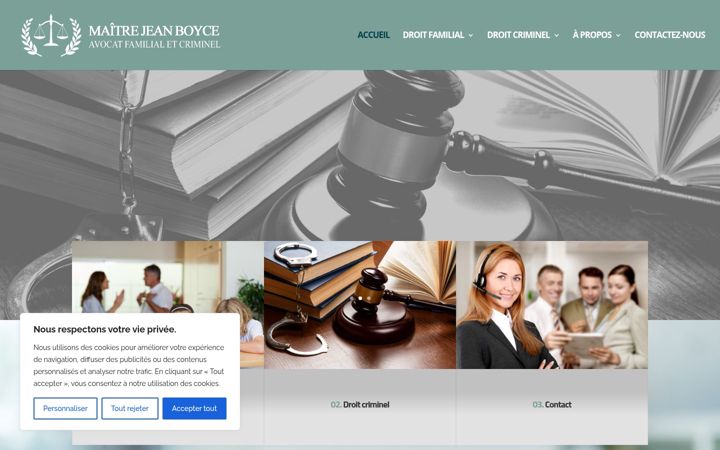 Screenshot of jboyceavocat.com