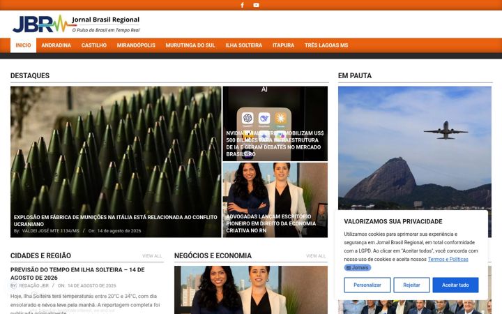 Screenshot of jbr.jor.br