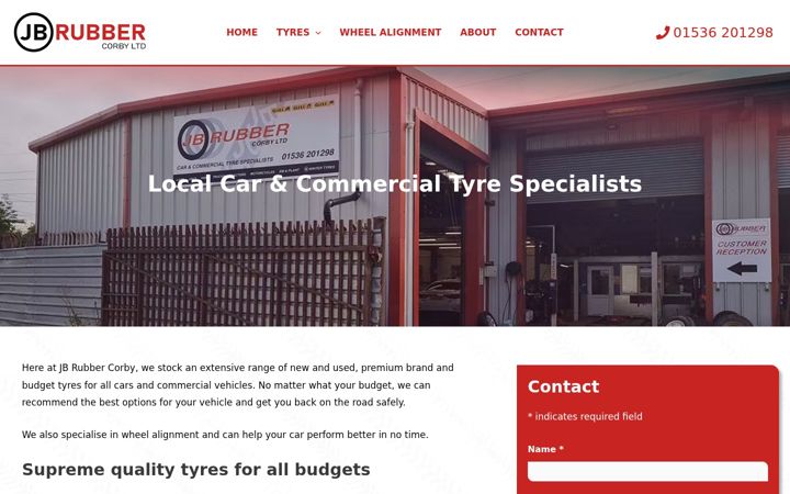 Screenshot of jbrubbercorby.com