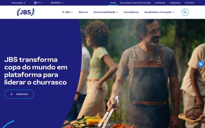 Screenshot of jbs.com.br
