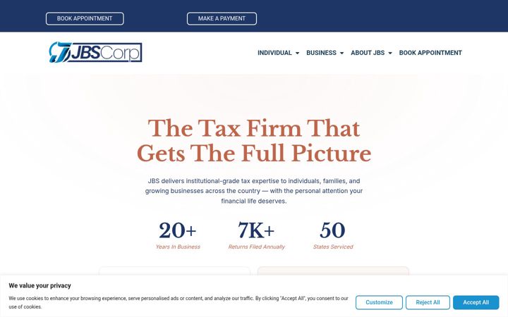 Screenshot of jbscorp.net