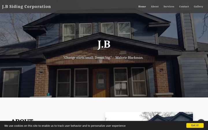 Screenshot of jbsidingcorporation.com