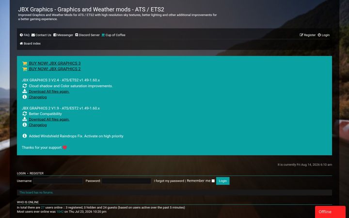 Screenshot of jbxgraphicsmods.com