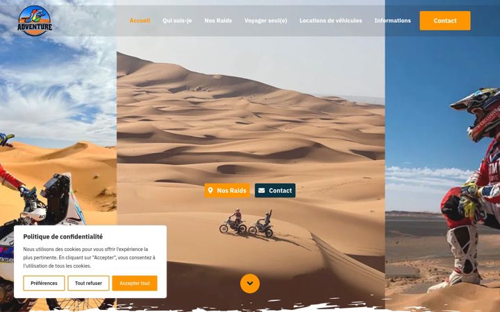 Screenshot of jc-adventures.com