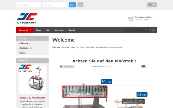 Screenshot of jc-vertrieb.com