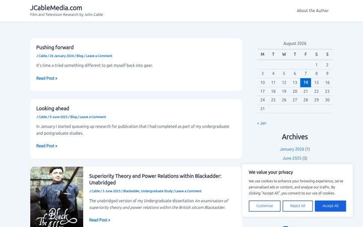 Screenshot of jcablemedia.com