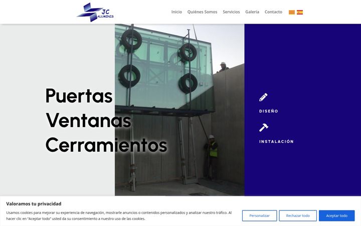 Screenshot of jcaluminis.com