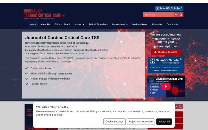 Screenshot of jcardcritcare.org
