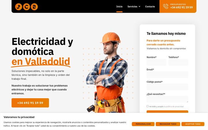 Screenshot of jcbelectricidad.com