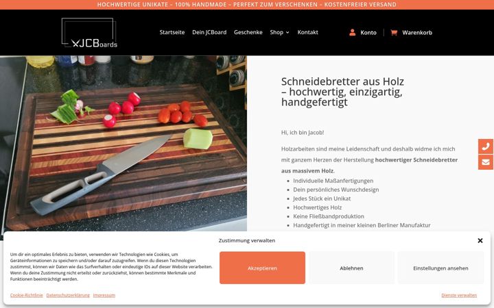 Screenshot of jcboards.com