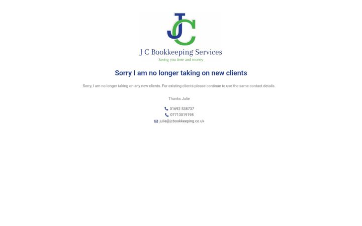 Screenshot of jcbookkeeping.co.uk