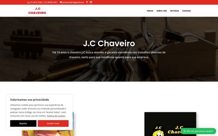 Screenshot of jcchaveiroemsjriopreto.com.br