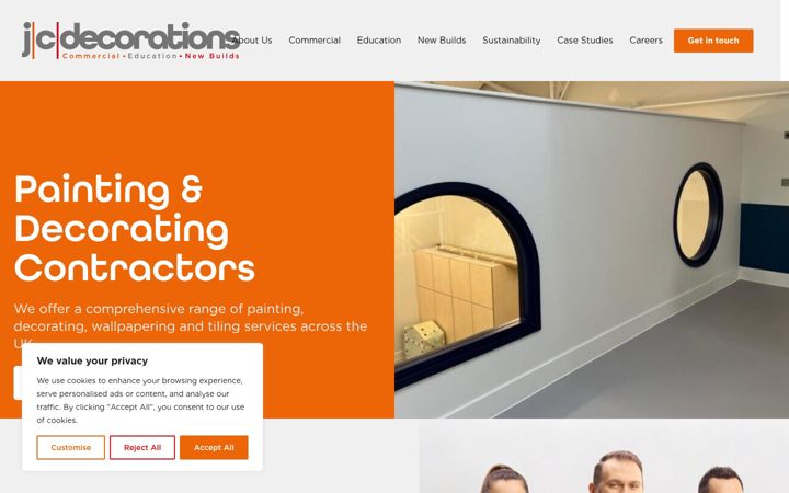 Screenshot of jcdecorations.co.uk