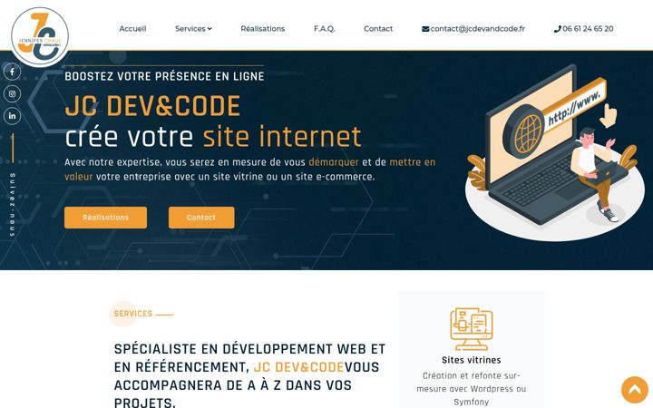 Screenshot of jcdevandcode.fr