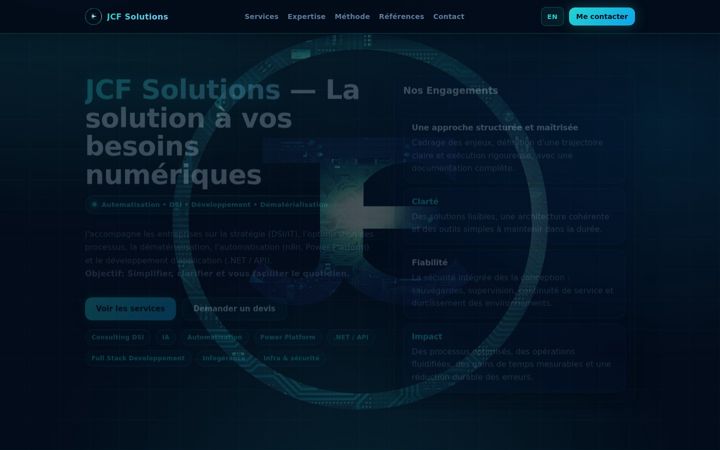 Screenshot of jcf-solutions.com