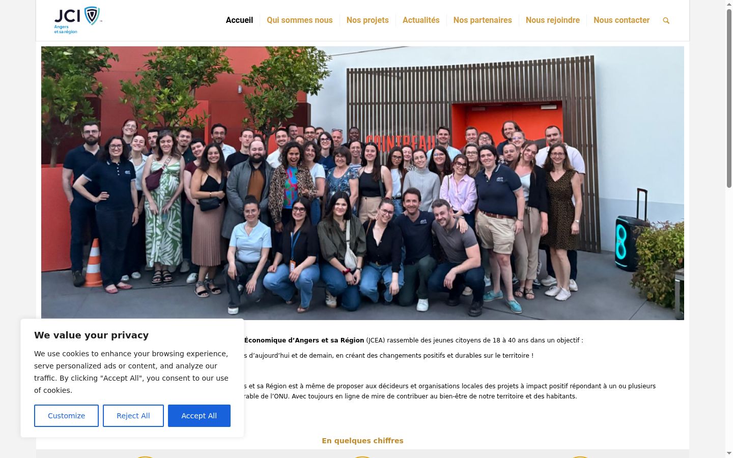 Screenshot del banner di consenso mostrato prima di qualsiasi interazione