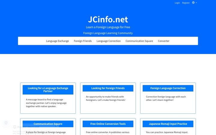 Screenshot of jcinfo.net