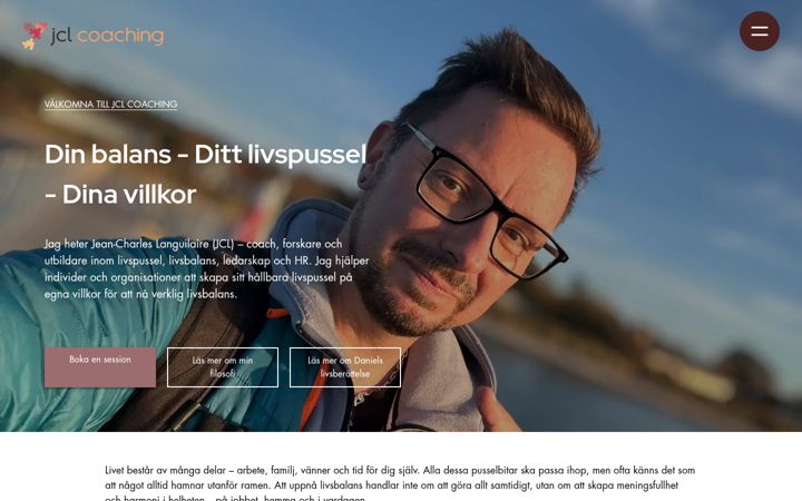 Screenshot of jcl-coaching.se