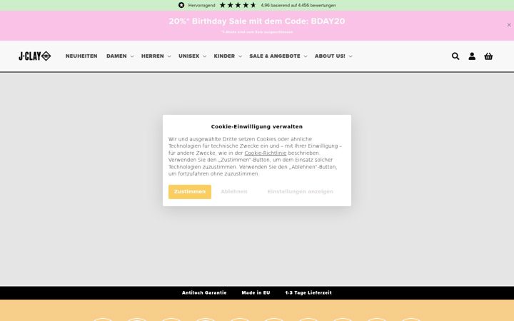 Screenshot of jclay-socks.com