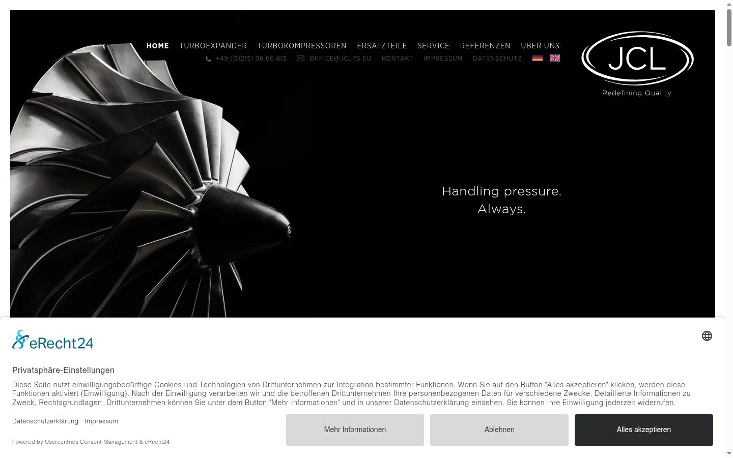 Screenshot of the consent banner shown before any interaction