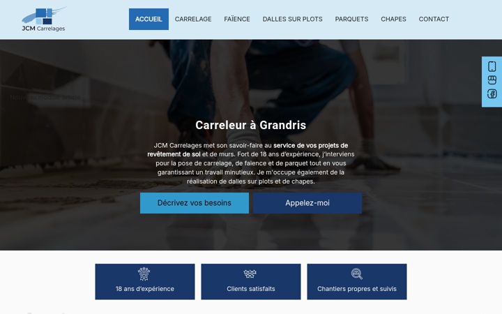 Screenshot of jcm-carrelages.fr