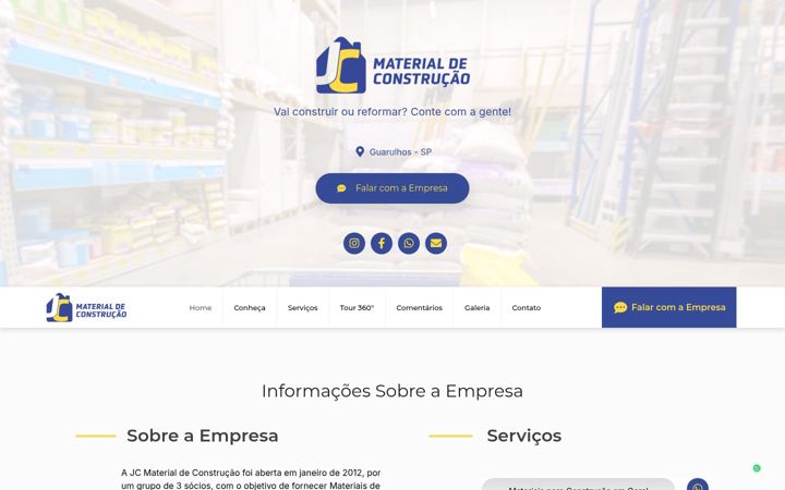 Screenshot of jcmaterialdeconstrucaosp.com.br