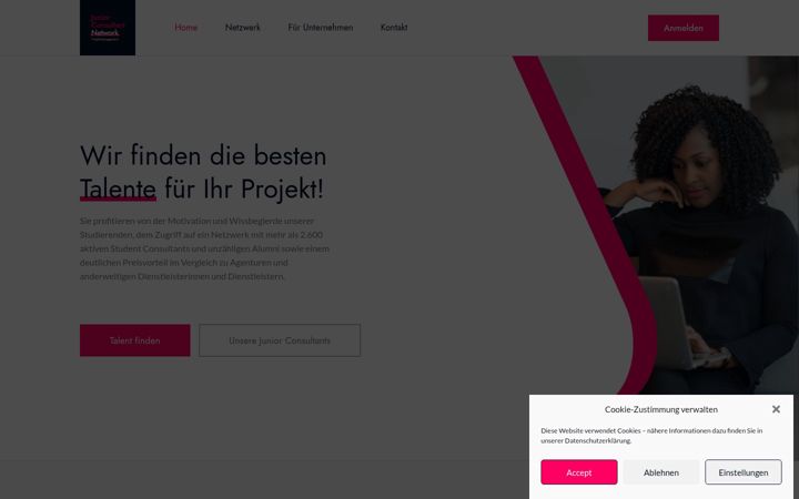 Screenshot of jcnetwork-projektmanagement.de