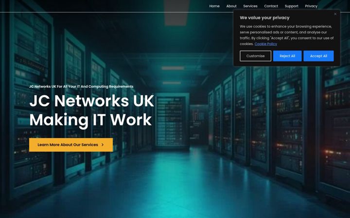 Screenshot of jcnetworks.uk