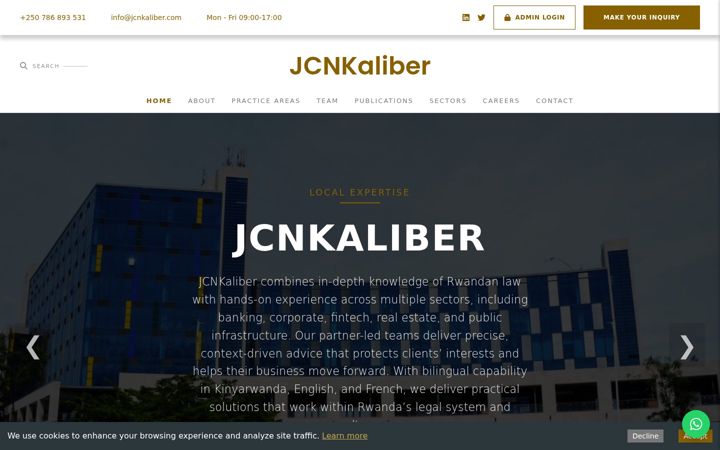 Screenshot of jcnkaliber.com