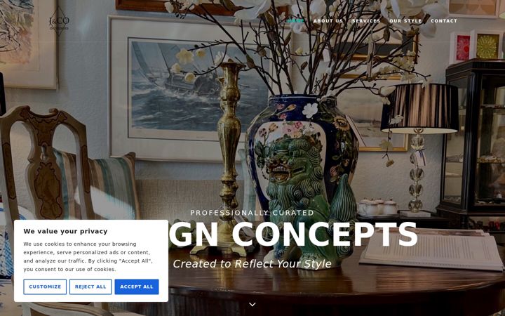 Screenshot of jcointeriors.com