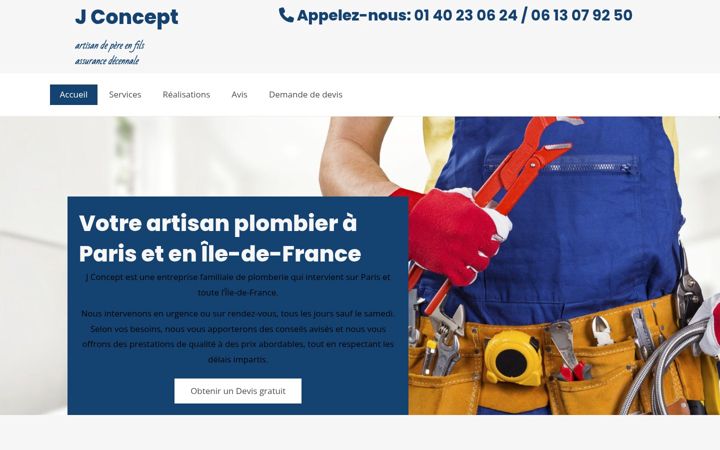 Screenshot of jconcept-plomberie.fr