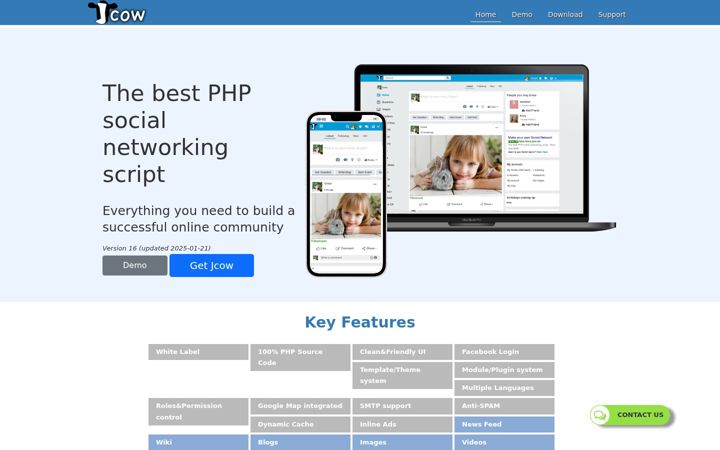 Screenshot of jcow.net