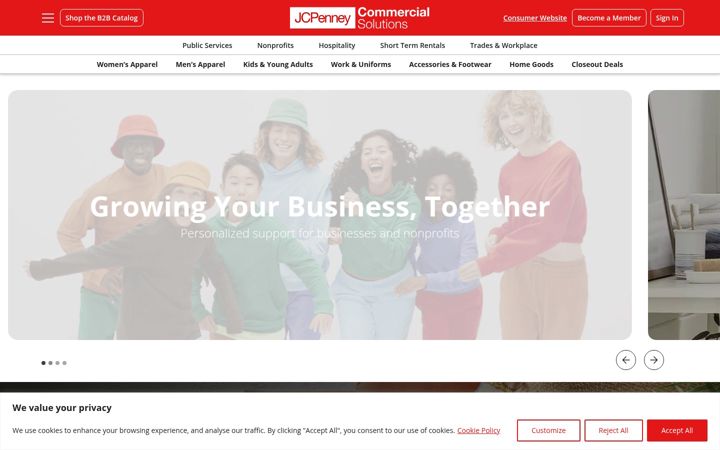 Screenshot of jcpenneyb2b.com