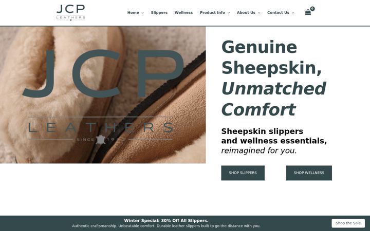 Screenshot of jcpleathers.co.za
