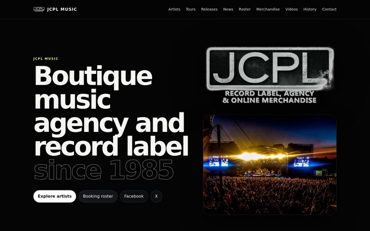 Screenshot of jcplmusic.com