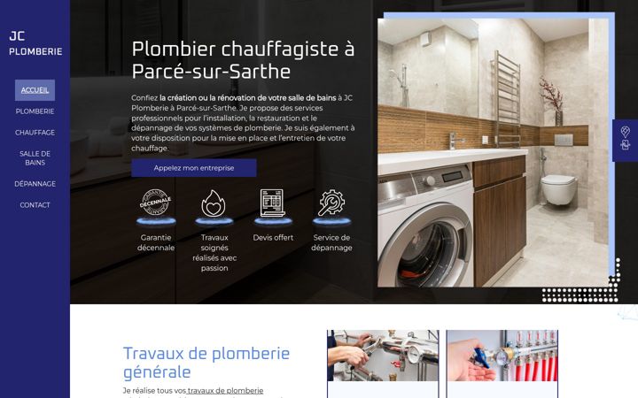 Screenshot of jcplomberie.fr