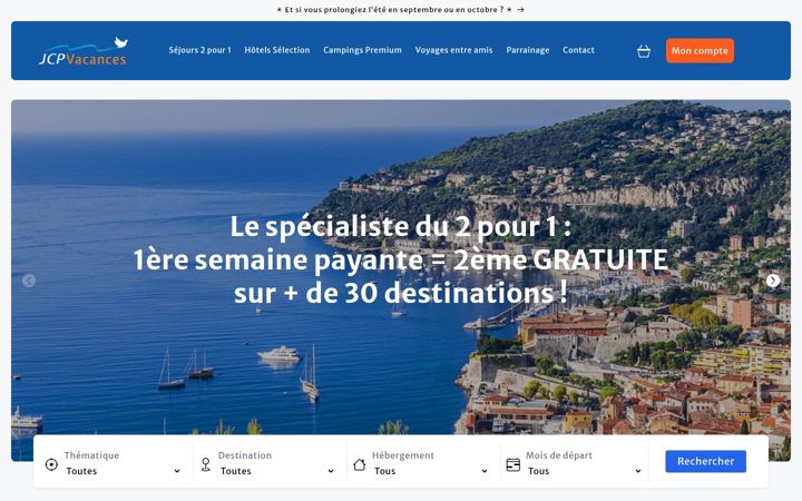 Screenshot of jcpvacances.com