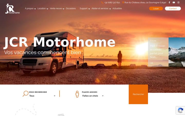 Screenshot of jcrmotorhome.be