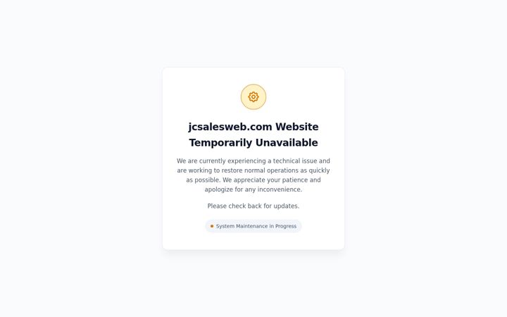 Kuvakaappaus sivustosta jcsalesweb.com